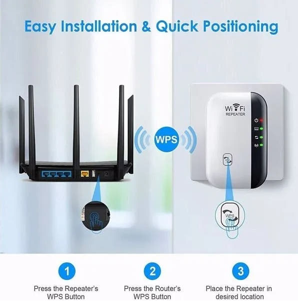 WiFi Range Extender Internet Booster Wireless Signal Repeater
