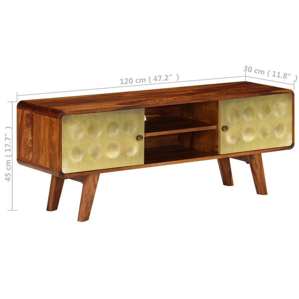 vidaXL TV Stand TV Unit Sideboard Home TV Console Media Unit Solid Mango Wood-2