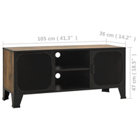 vidaXL TV Stand Media Unit Entertainment Center for Living Room Metal and MDF-3
