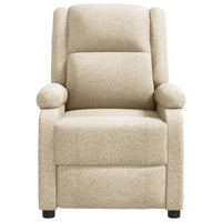 vidaXL Massage Chair Cream Fabric-1