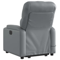 vidaXL Stand up Massage Recliner Chair Gray Faux Leather-2