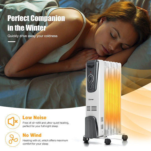 1500W Electric Space Heater with Adjustable Thermostat-3