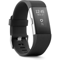 Fitbit Charge 2 Heart Rate + Fitness Wristband, Black, Large Wearable Tech