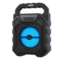 Okko SoundBoost Portable Bluetooth Speaker, Color-Changing Wireless Speaker with 5W Sound Output and LED Display, Black