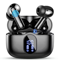Wireless Earbuds, Bluetooth 5.4 Headphones Bass Stereo, Ear Buds with Noise Cancelling Mic LED Display, 36H Playtime in Ear Earphones, IP7 Waterproof Sport Headset for Android iOS