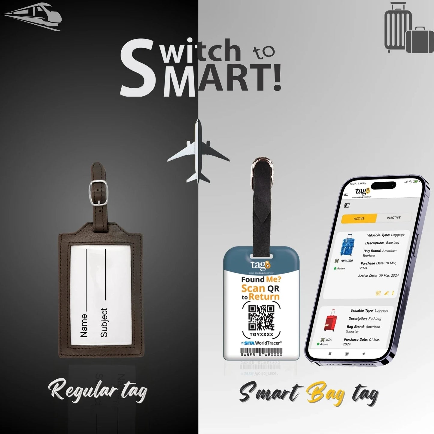 Smart Bag Security Tag - Barcelona [Pack 2]-1