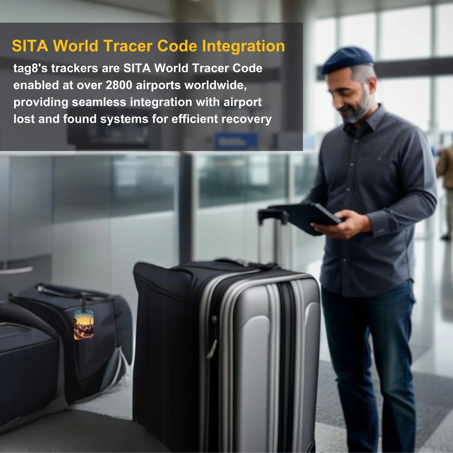 Smart Bag Security Tag - Barcelona [Pack 2]-4