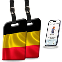Smart Bag Security Tag - Belgium Flag [Pack 2]-0