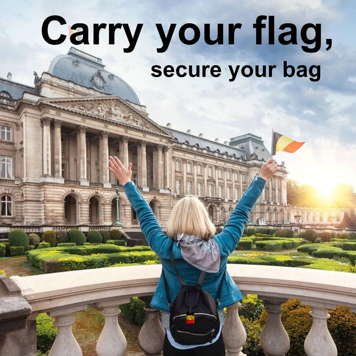 Smart Bag Security Tag - Belgium Flag [Pack 2]-2