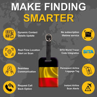 Smart Bag Security Tag - Belgium Flag [Pack 2]-3