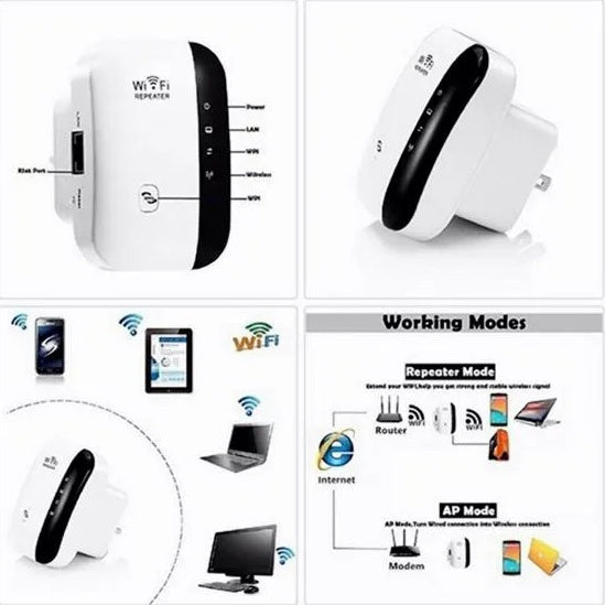 WiFi Range Extender Internet Booster Wireless Signal Repeater