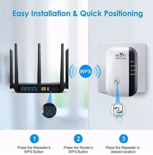 WiFi Range Extender Internet Booster Wireless Signal Repeater