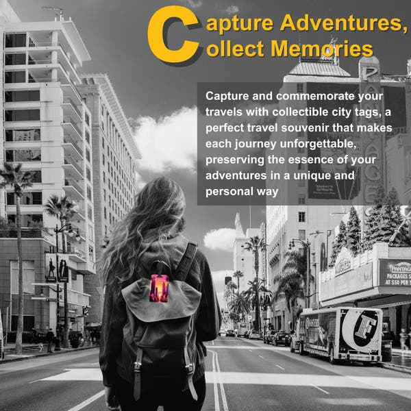 Smart Bag Security Tag - Los Angeles [Pack 2]-2