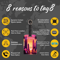 Smart Bag Security Tag - Los Angeles [Pack 2]-3