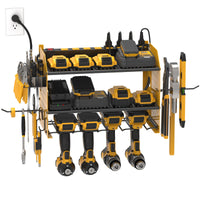 Power Tool Organizer Wall Mount, Cordless Drill Holder with 8-Outlet Power Strip, Modular Garage Organization Storage Rack 36 Months Warranty-0