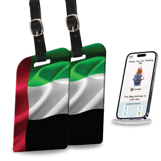 Smart Bag Security Tag - UAE Flag [Pack 2]-0