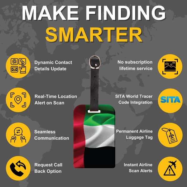 Smart Bag Security Tag - UAE Flag [Pack 2]-3