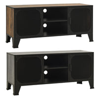 vidaXL TV Stand Media Unit Entertainment Center for Living Room Metal and MDF-2